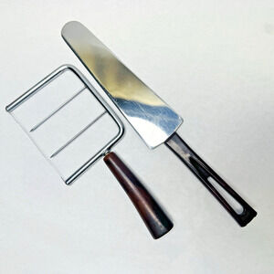 Vintage STANHOME Stainless‎ Retro Cake Pie Knife Bakelite Handle & Cheese Slicer